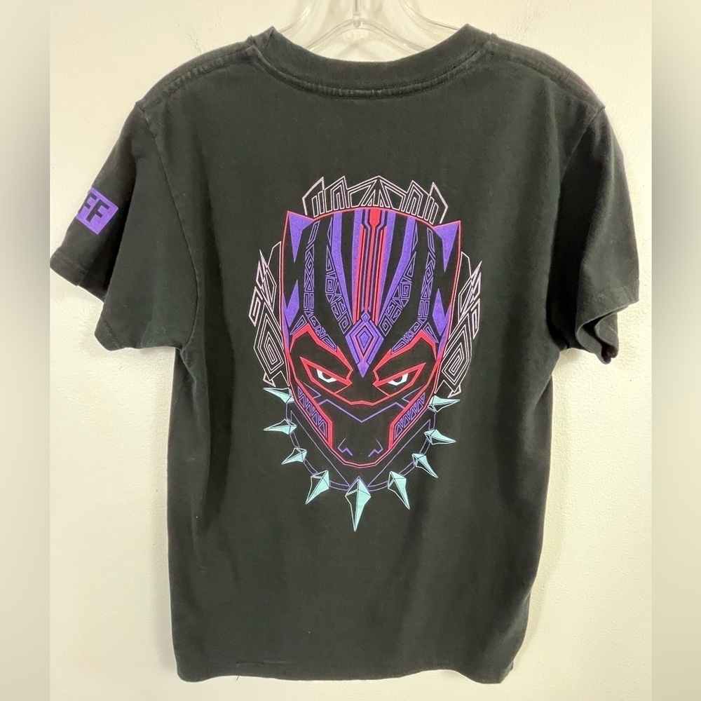 Marvel Black Panther Graphic T Shirt Neff Neon Wakanda Tee Black Size Small
